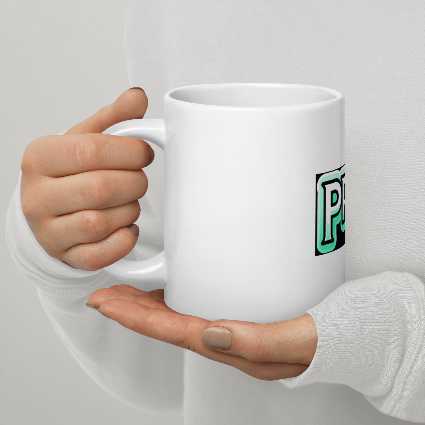 PRAY - White glossy mug