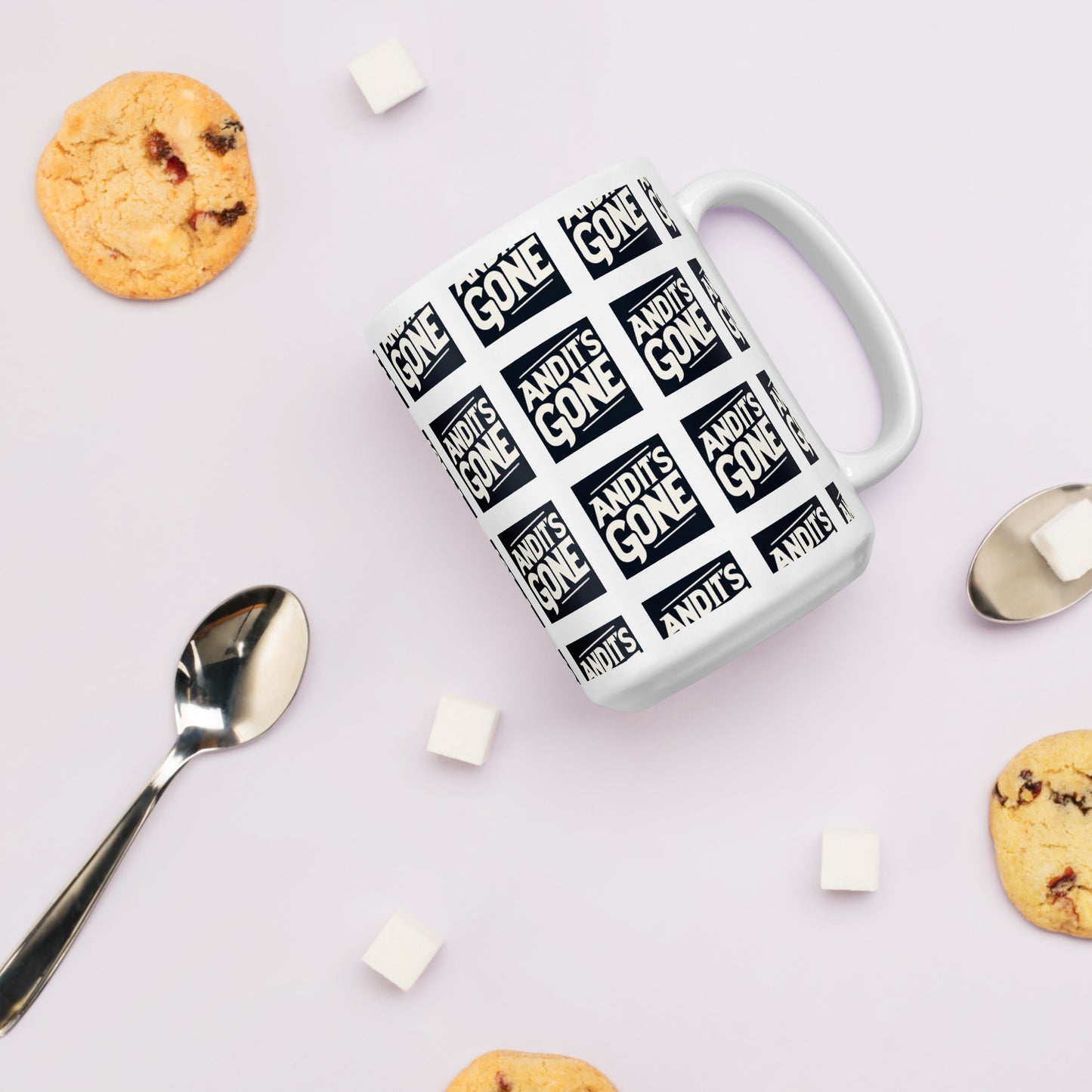 White glossy mug - And It's GONE